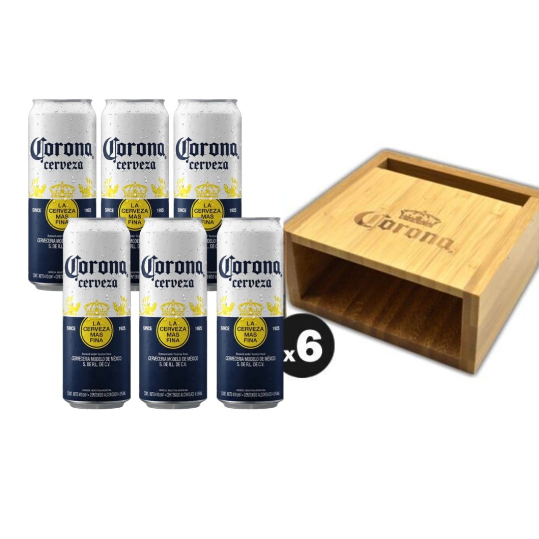 COMBO Amplificador de bambu + 6 latas corona 